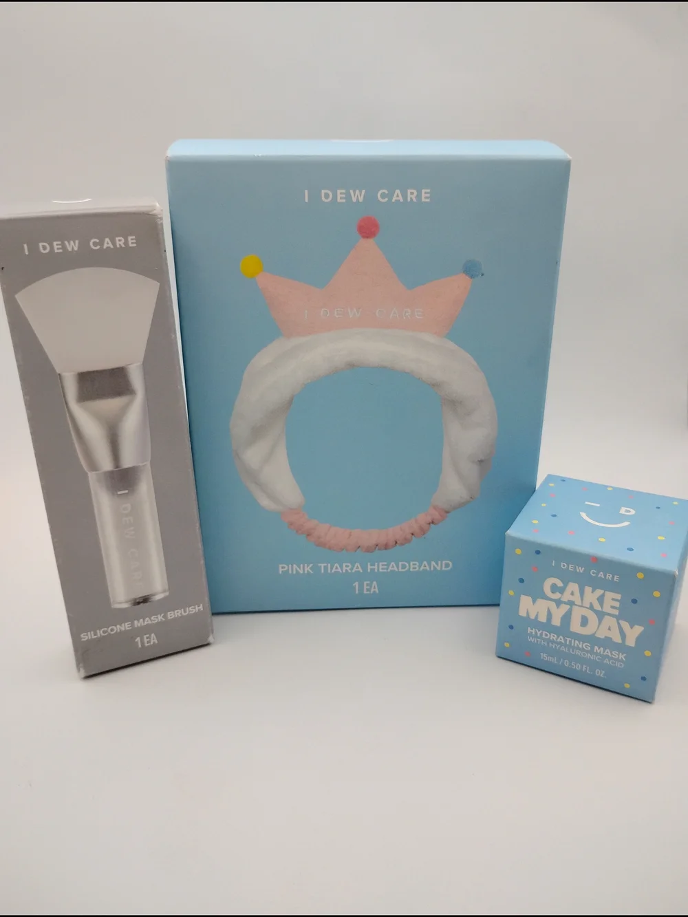 I DEW CARE Cake My Day Mask With A Mask Brush, & A Pink Tiara Headband